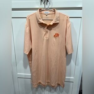 Peter Millar Light Peach Polo with Embroidered Logo